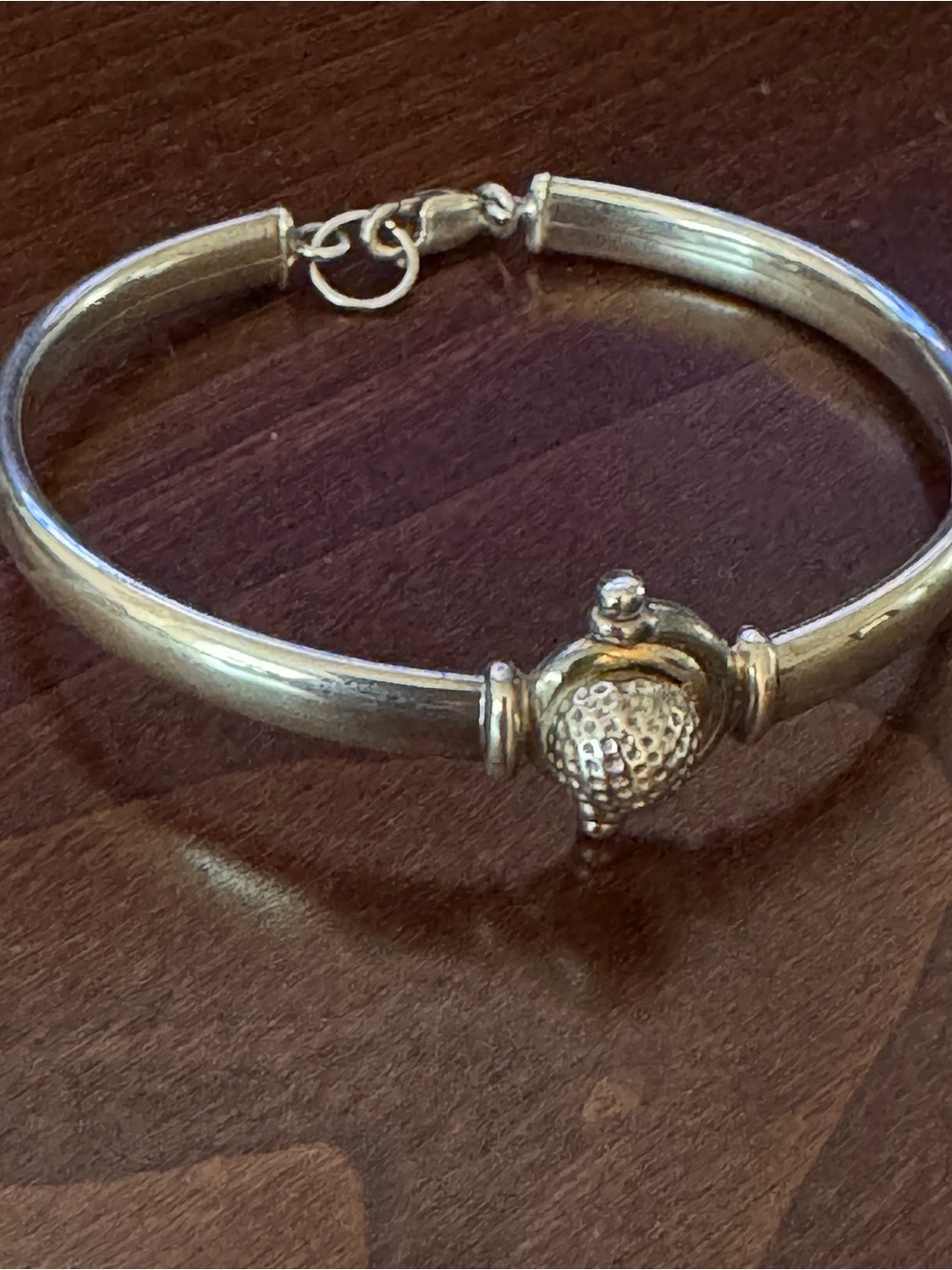SilverTextured  Bangle Bracelet IBB Italy
